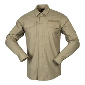 Khaki-Cotton-Long-Sleeve-Tactical-Cargo-Shirts-for-Men